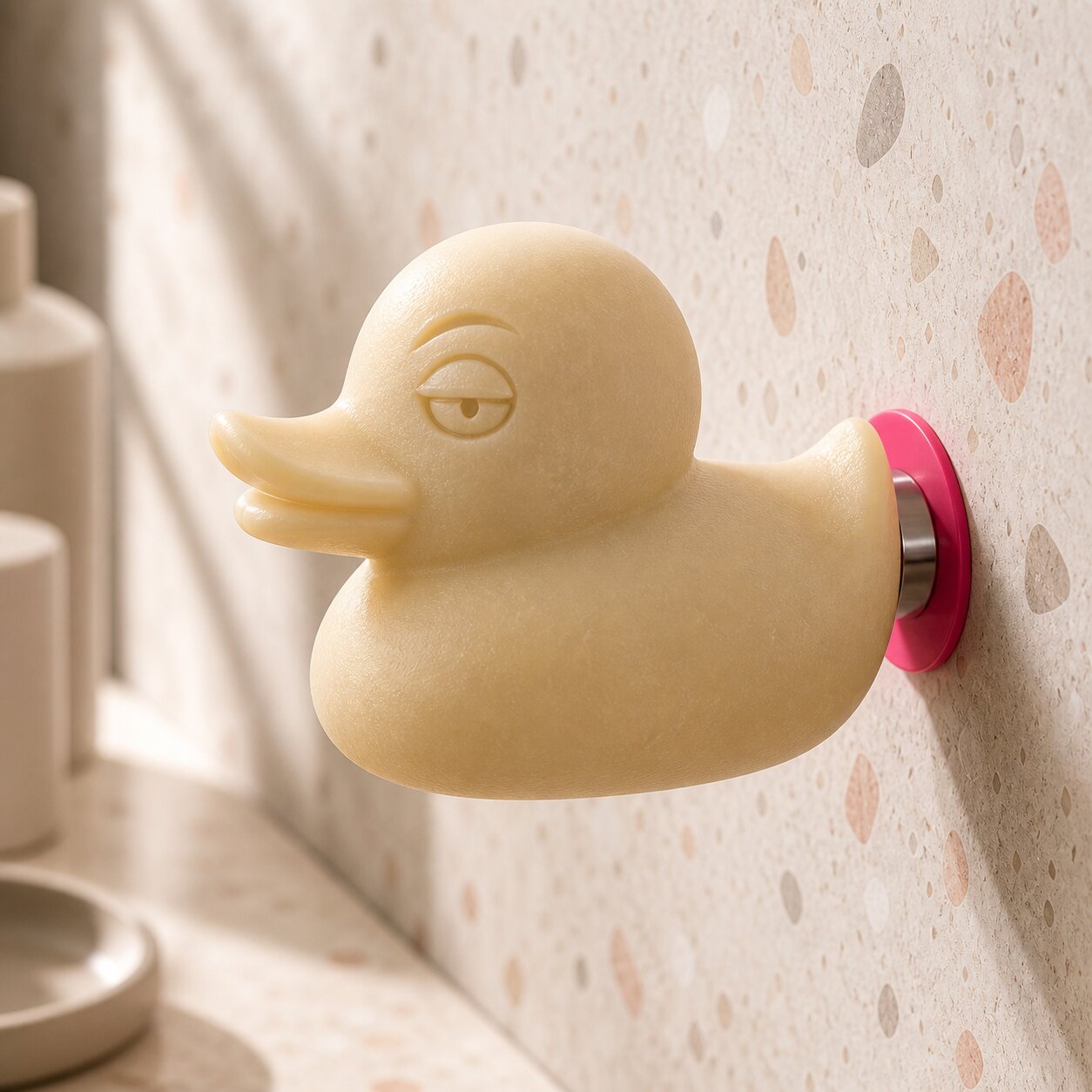 Le Baume, un canard en baume solide accroché au mur par Le Sauveteur